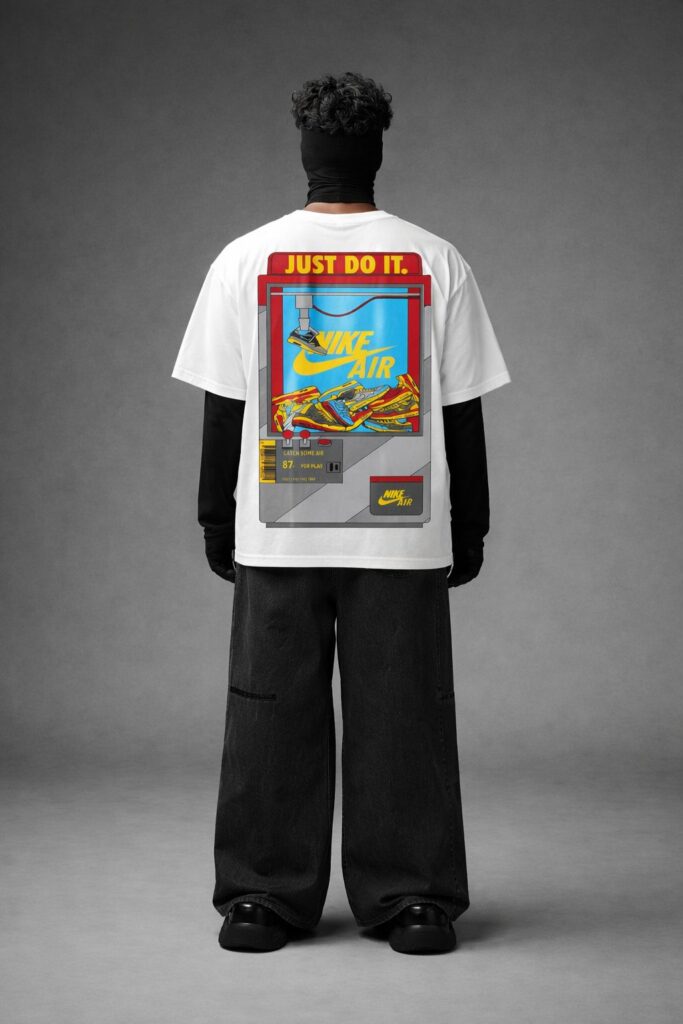 Just Do It Air Graphic Oversized T-Shirt (White)