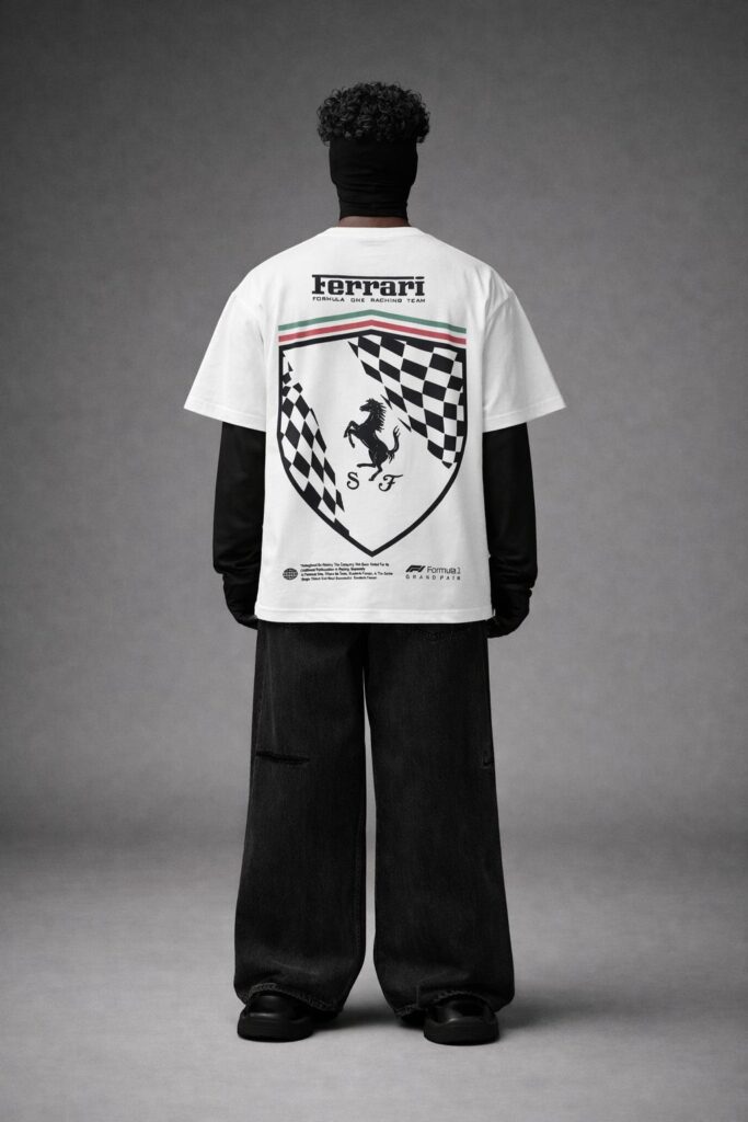 Ferrari Inspired Racing Shield Graphic T-Shirt