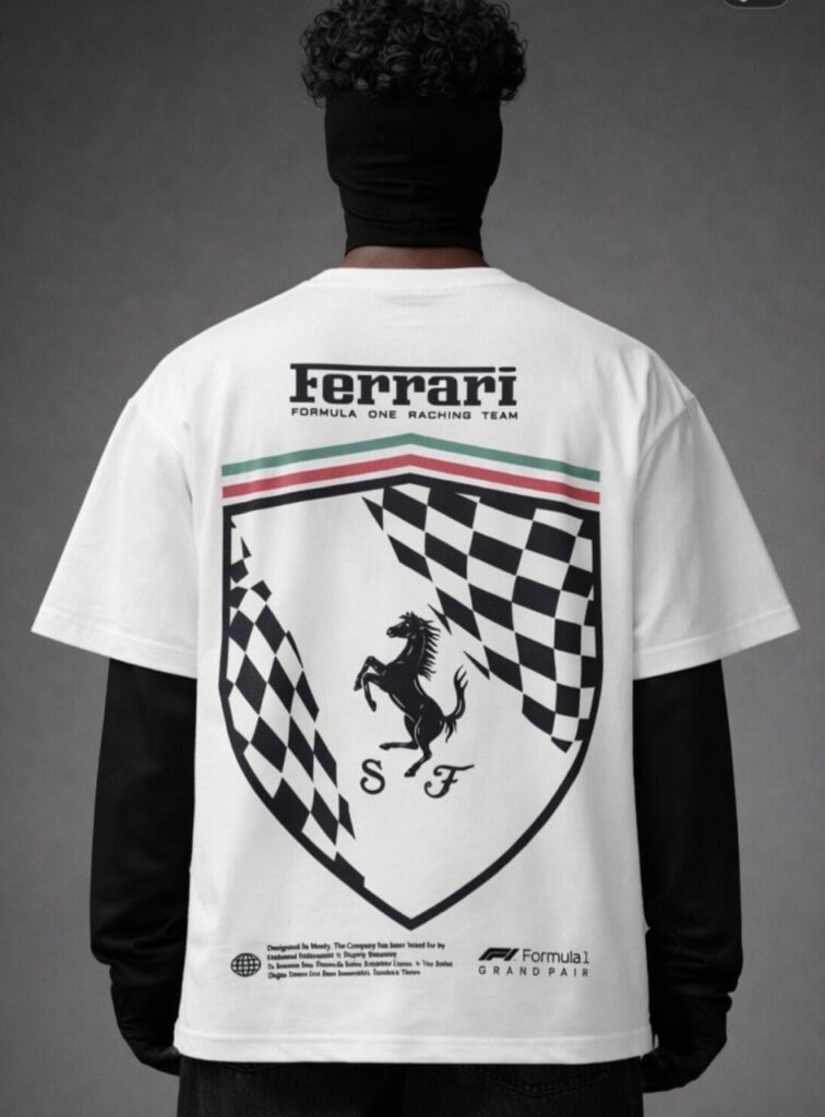 Ferrari Inspired Racing Shield Graphic T-Shirt