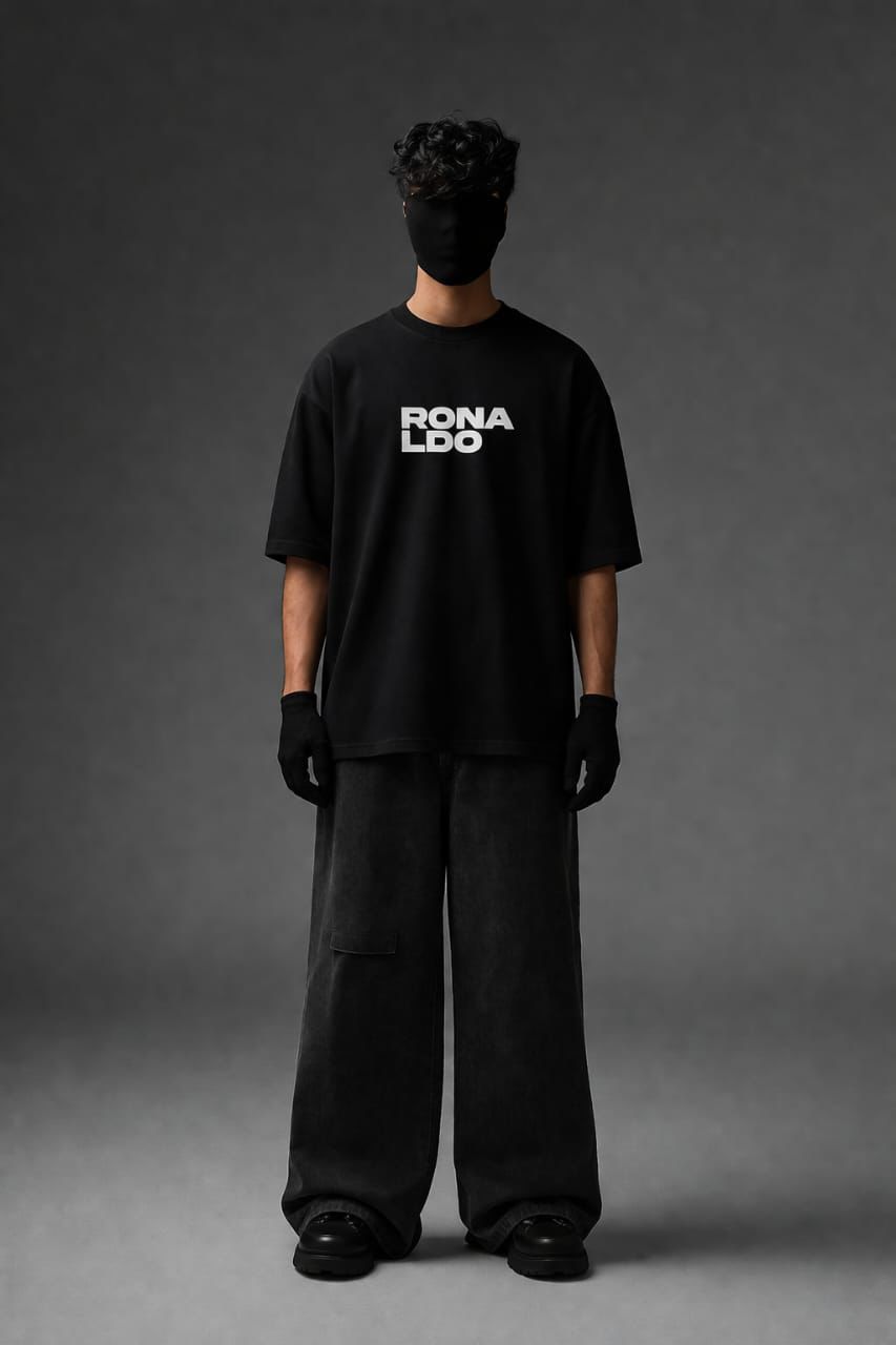 CRIDTIANO RONALDO EDITION OVERSIZE T-SHIRT-BLACK