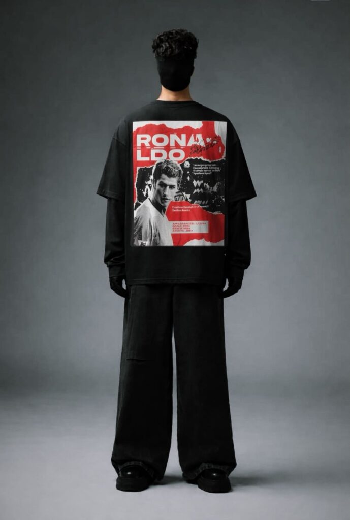 CRIDTIANO RONALDO EDITION OVERSIZE T-SHIRT-BLACK