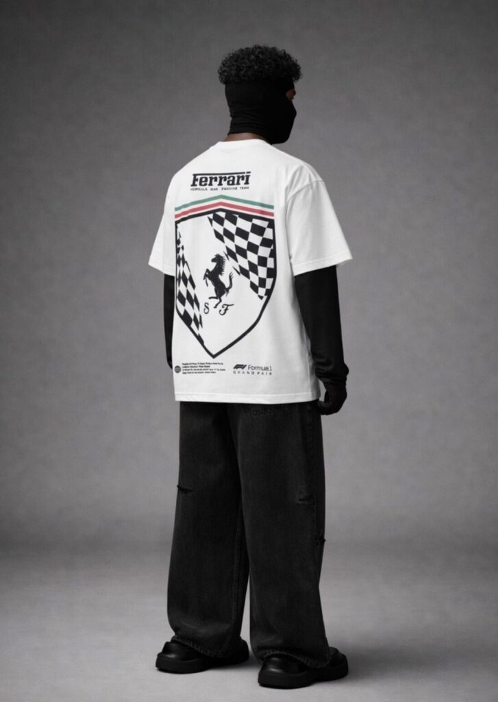 Ferrari Inspired Racing Shield Graphic T-Shirt