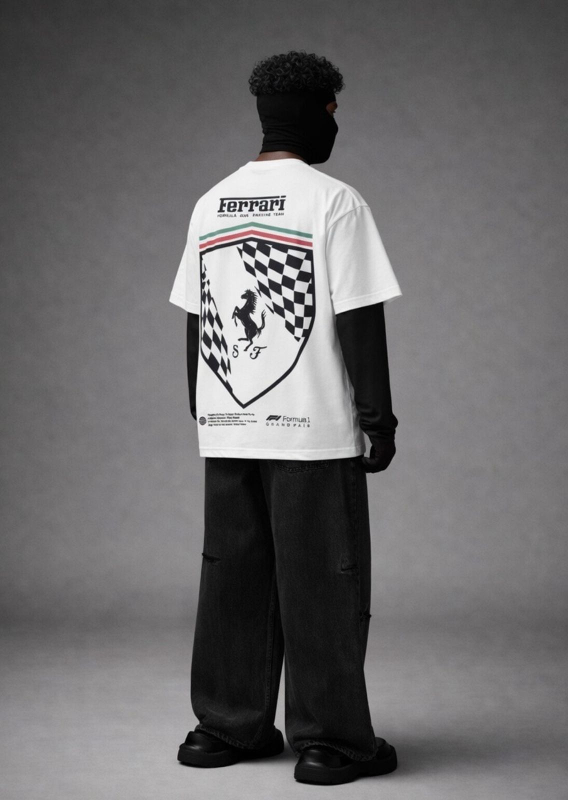 Ferrari Inspired Racing Shield Graphic T-Shirt