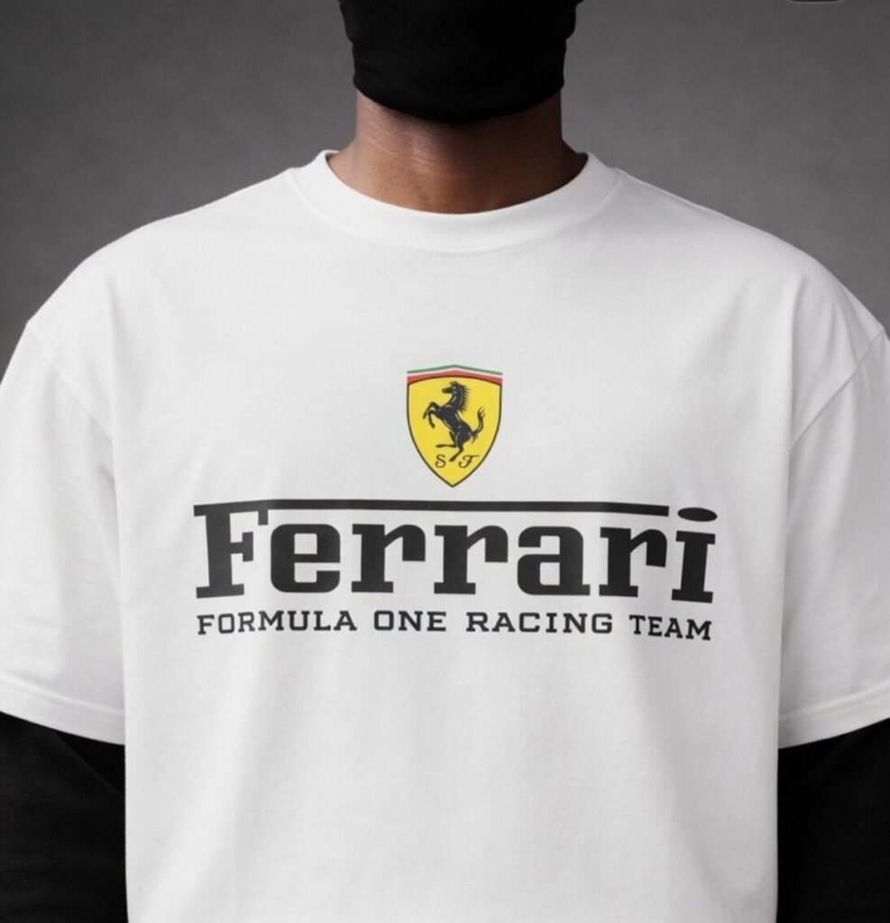 Ferrari Inspired Racing Shield Graphic T-Shirt