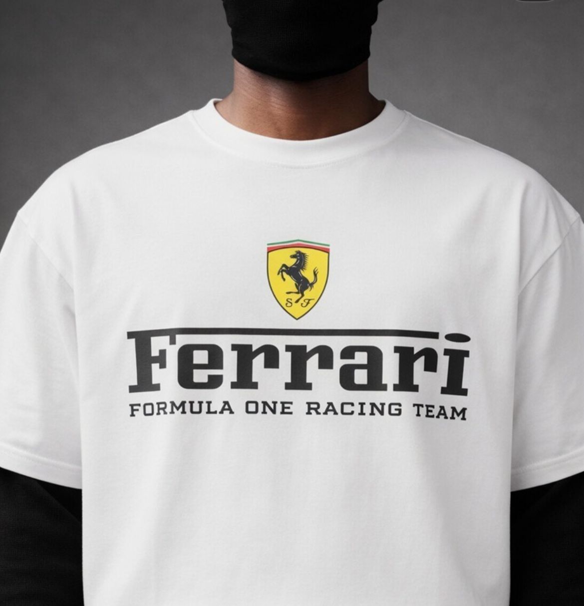 Ferrari Inspired Racing Shield Graphic T-Shirt