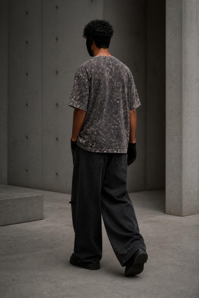 Stone Washed Oversized Tee – 260 GSM French Terry Cotton (Copy)