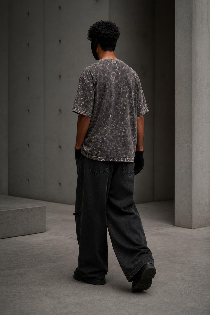 Stone Washed Oversized Tee – 260 GSM French Terry Cotton (Copy)