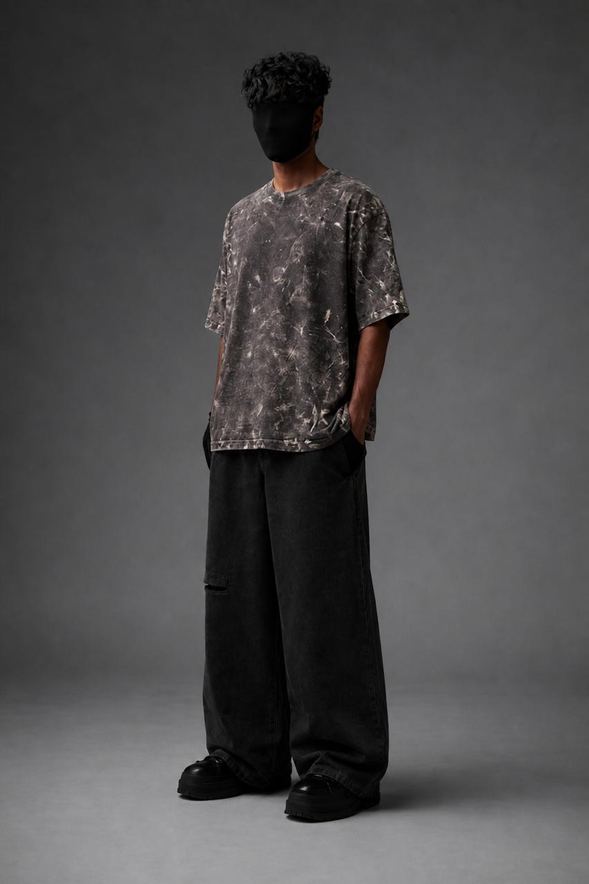 Stone Washed Oversized Tee – 260 GSM French Terry Cotton (Copy)