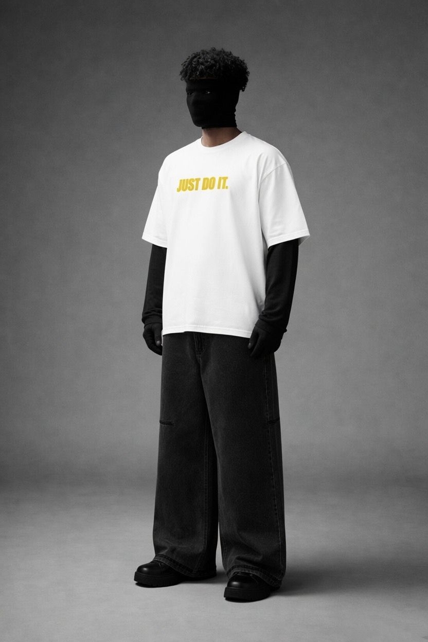 Just Do It Air Graphic Oversized T-Shirt (White)