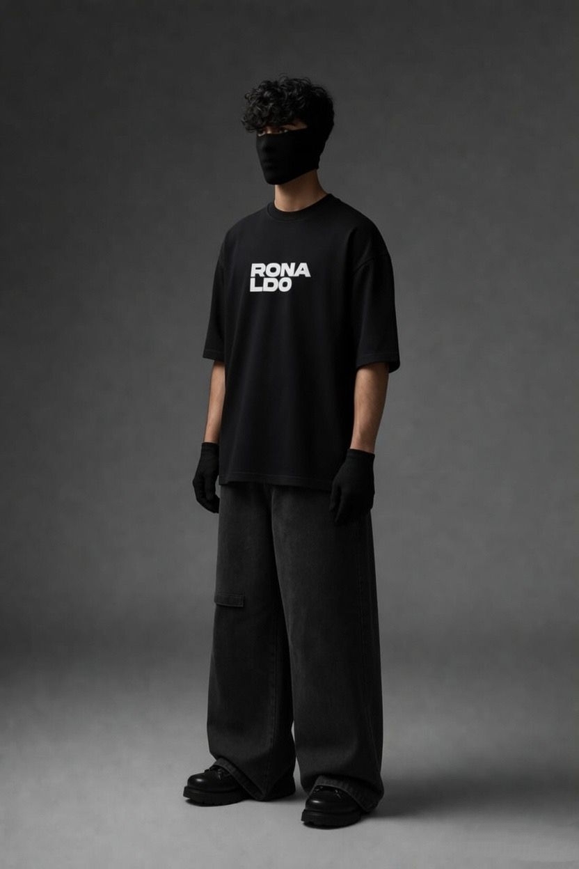 CRIDTIANO RONALDO EDITION OVERSIZE T-SHIRT-BLACK