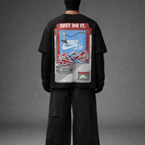 Just Do It Air Graphic Oversized T-Shirt (Black)