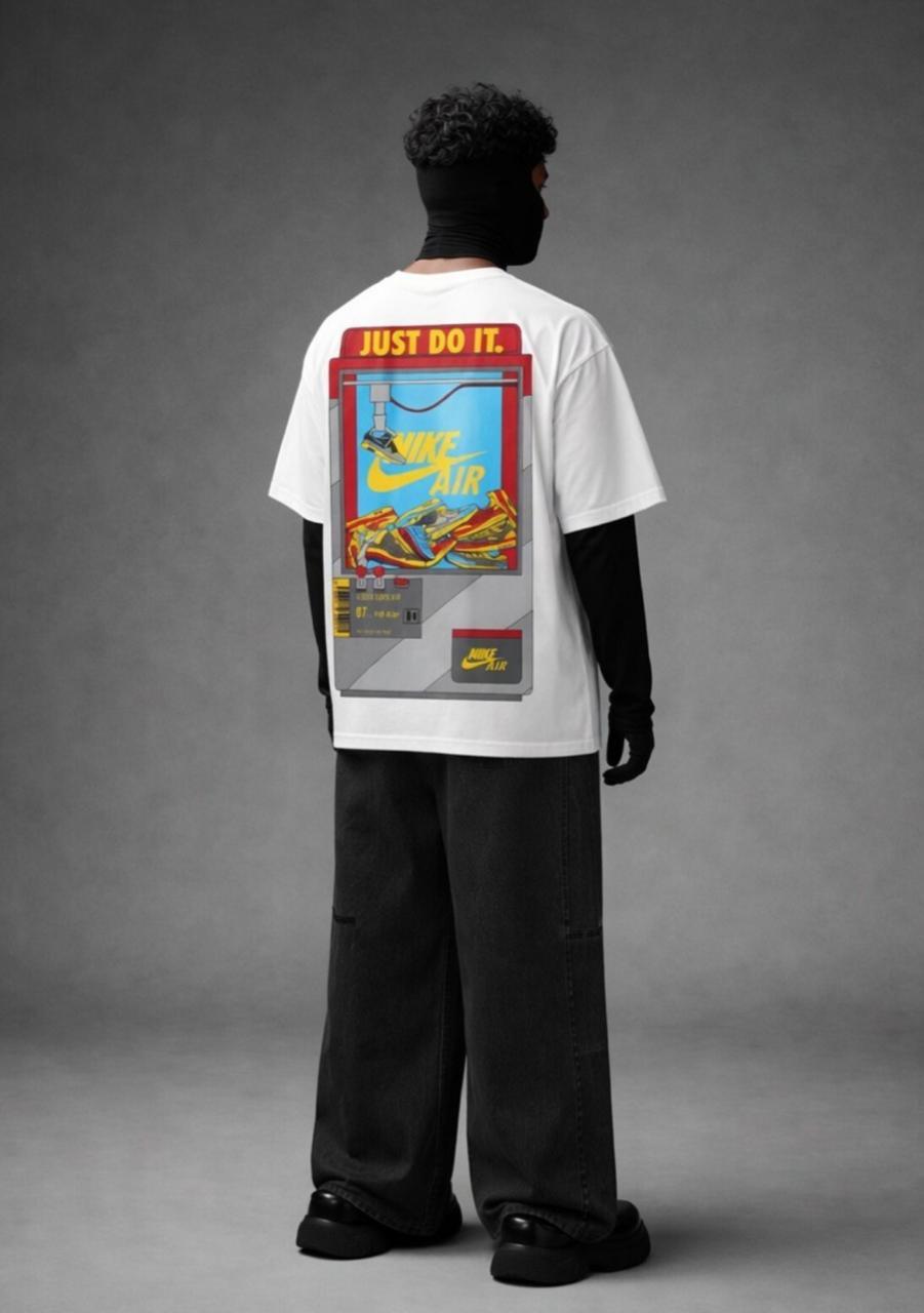 Just Do It Air Graphic Oversized T-Shirt (White)